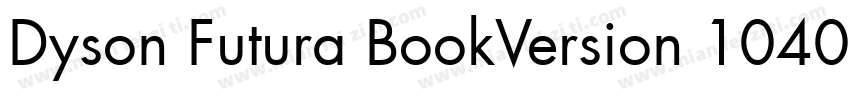 Dyson Futura BookVersion 1040字体转换